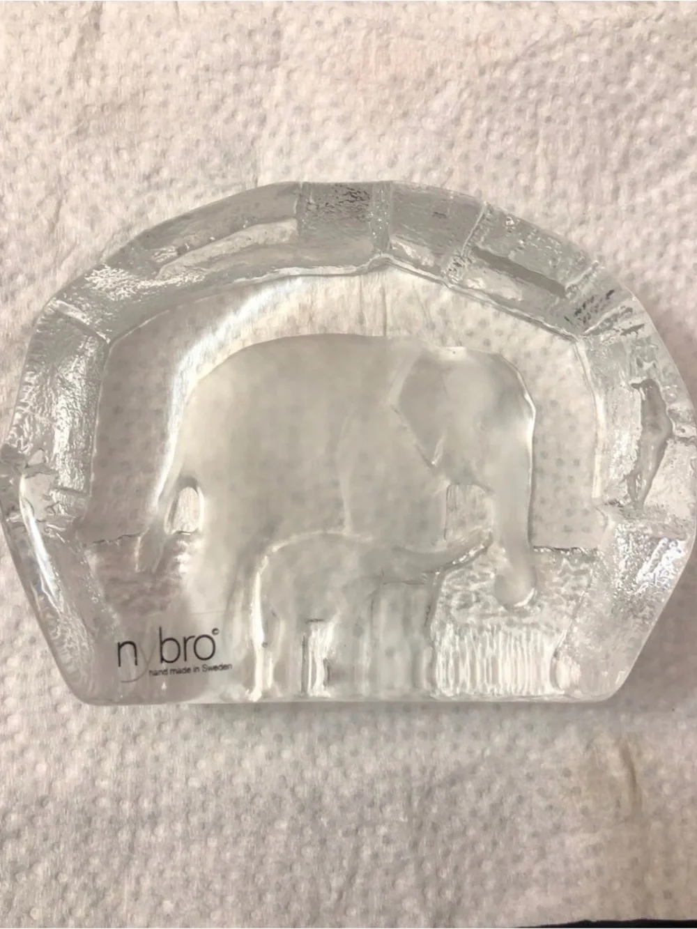 Nybro Elephant Paperweight